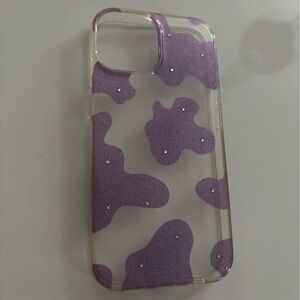 Cow print iPhone 15 case- like new
